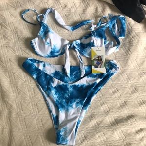 Blue Tie Dye Bikini